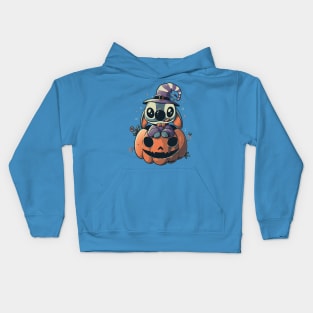 Ohana Pumpkin Funny Spooky Halloween Experiment - Light Kids Hoodie